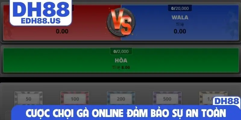 Cược chọi gà online đảm bảo sự an toàn