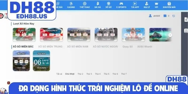 Đa dạng hình thức trải nghiệm lô đề online