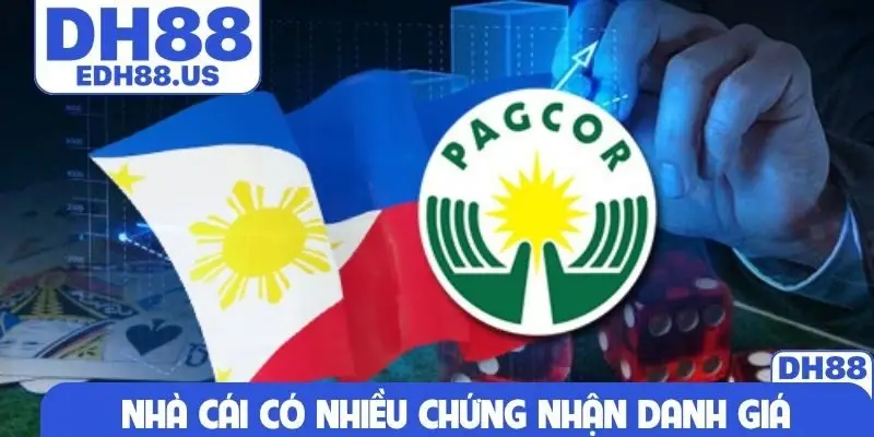 Nhà cái có nhiều chứng nhận danh giá